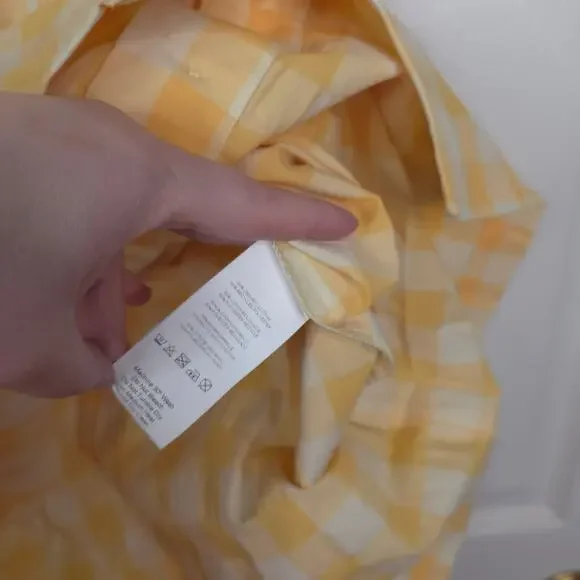Rita Row Maria Mini Dress in Yellow White Gingham Size M - Picture 8 of 9
